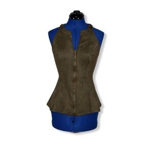 Olive Peplum Top
